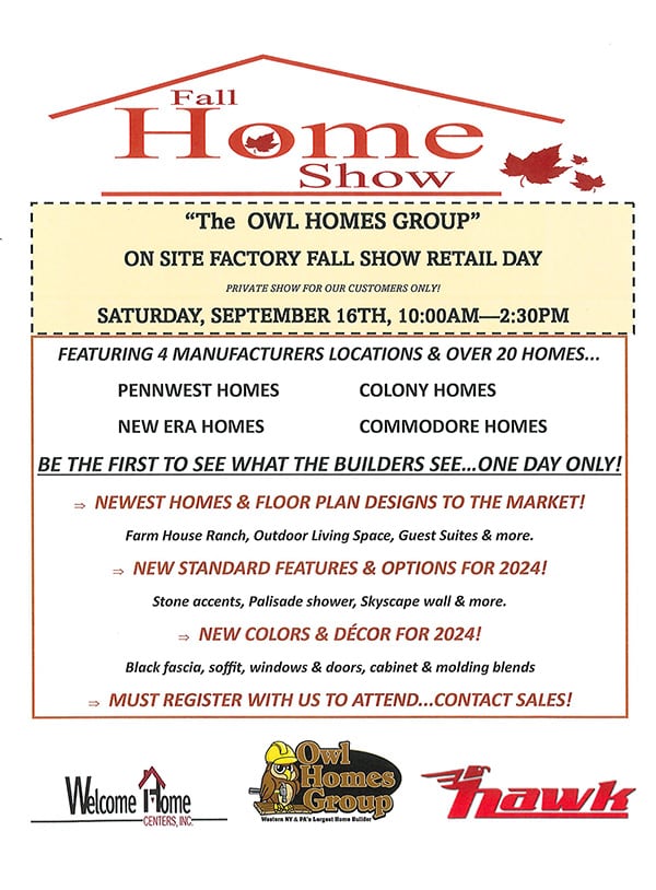 The Fall Show! On-site factory Fall Show Retail Day. Private show for our customers only!